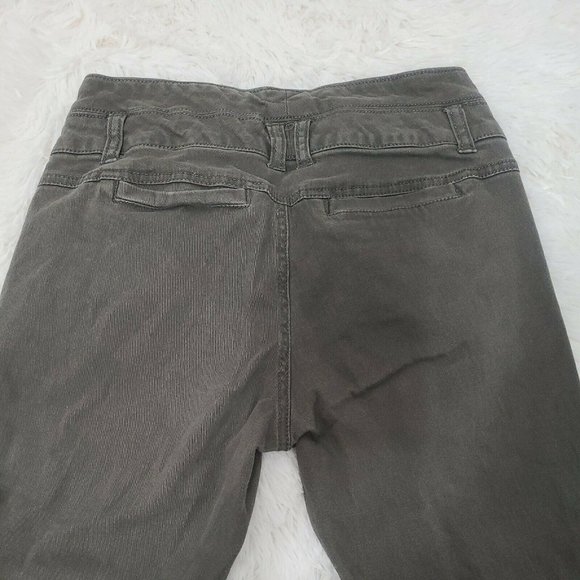 Bebop Womens Size 5 KHAKI GREEN Long Pants Work Uniform Boot Cut Juniors - Picture 5 of 5